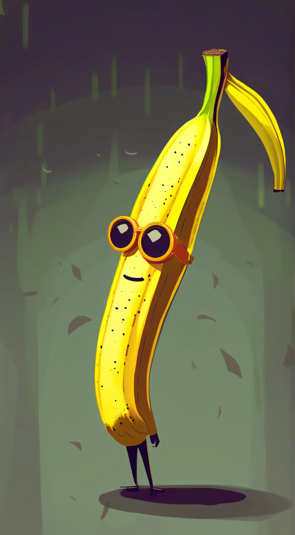 ai character: banana background