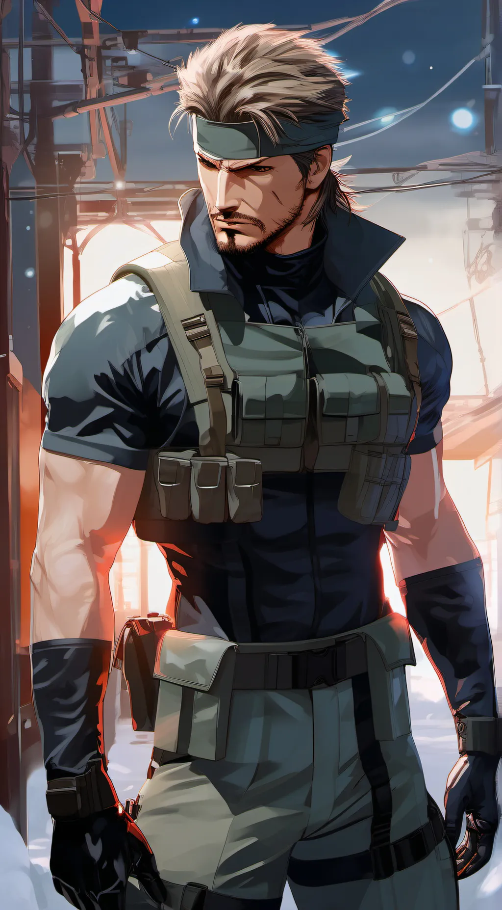 ai character: Solid Snake  background
