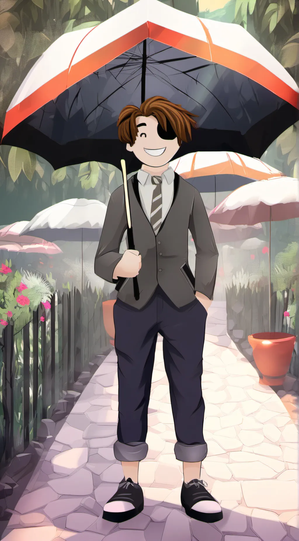 ai character: Bacon background