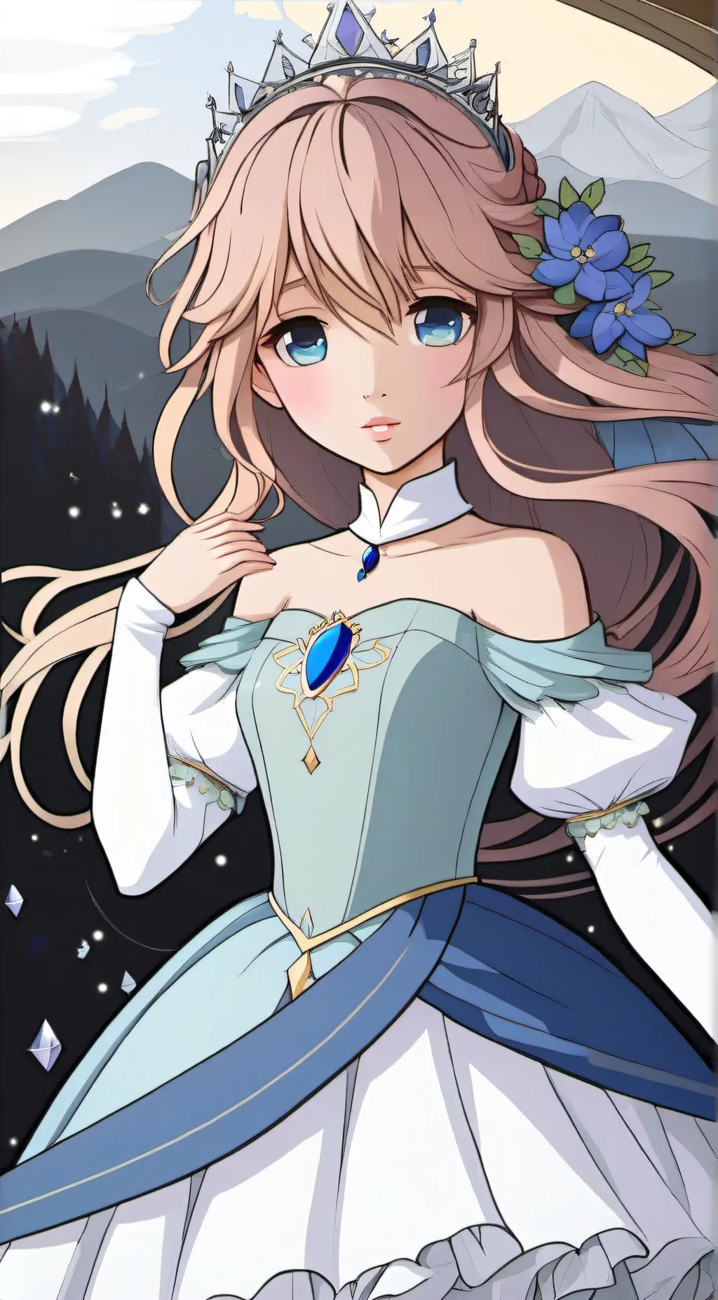 ai character: crystal  background