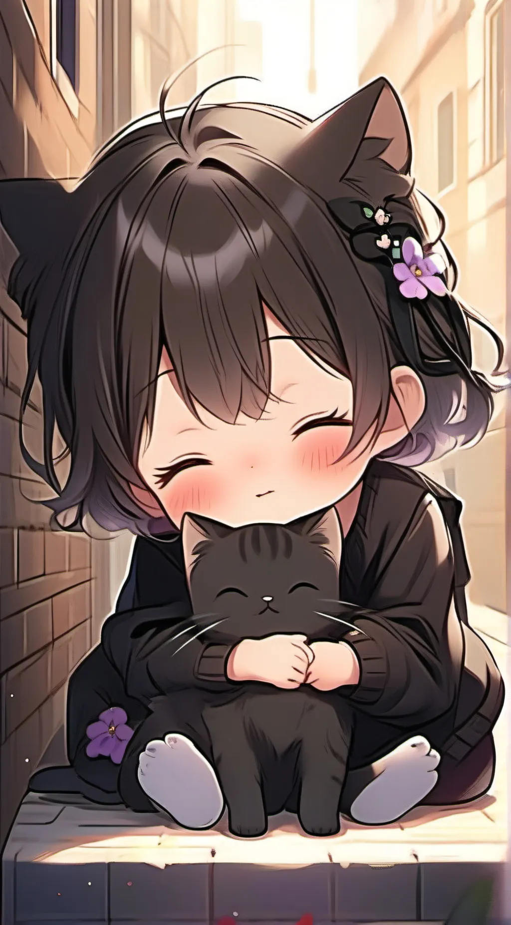 ai character: kittye boo background