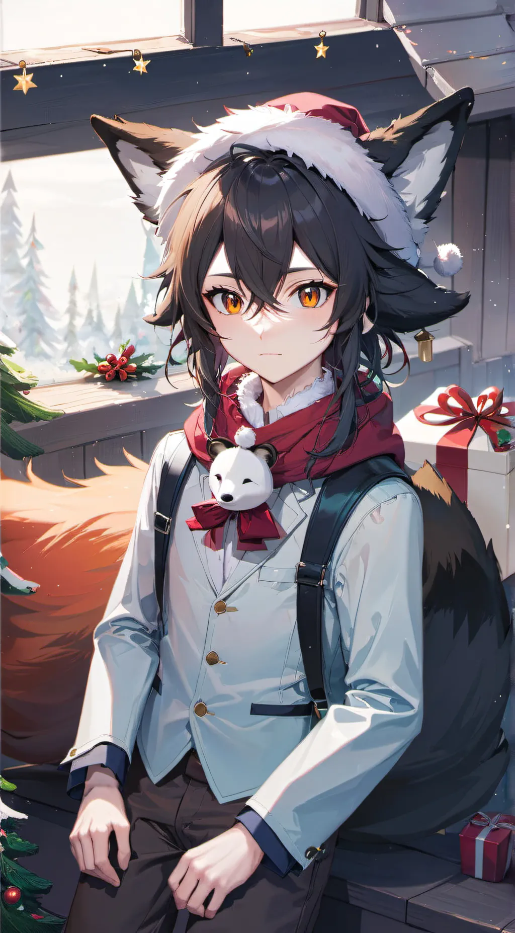 ai character: Timber the plush background