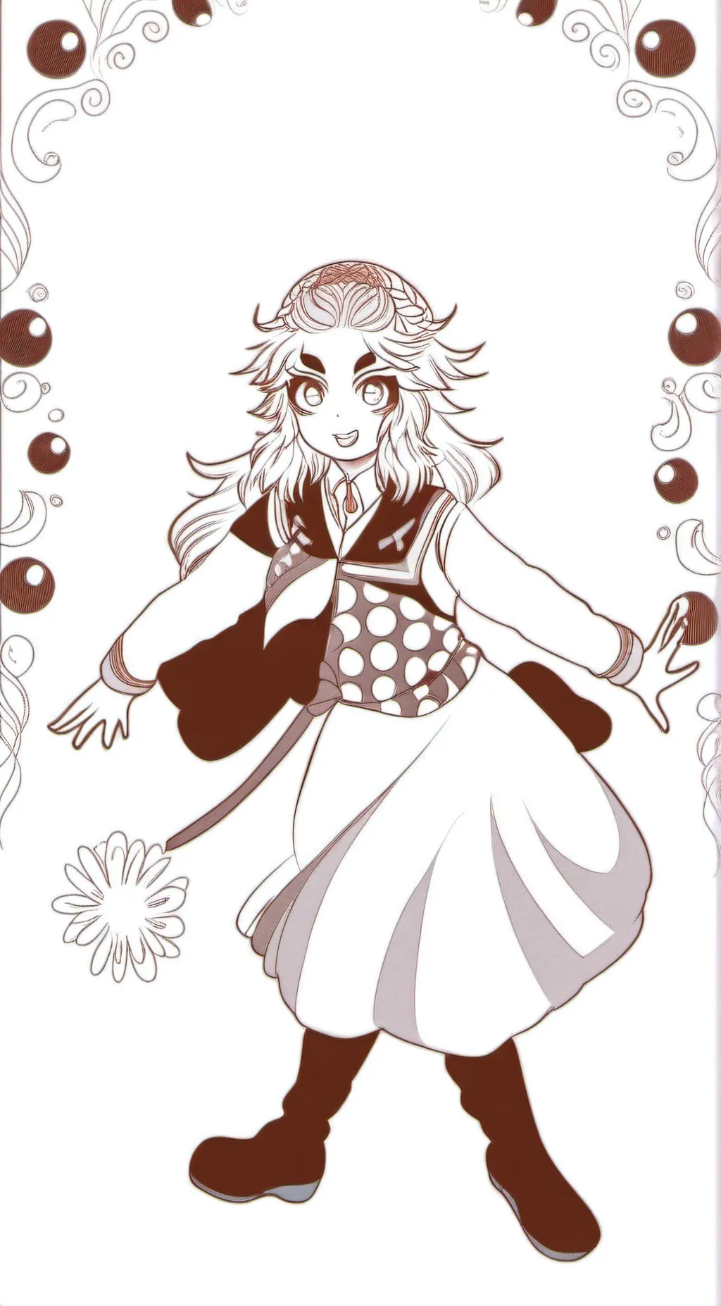 ai character: female kid rengoku background