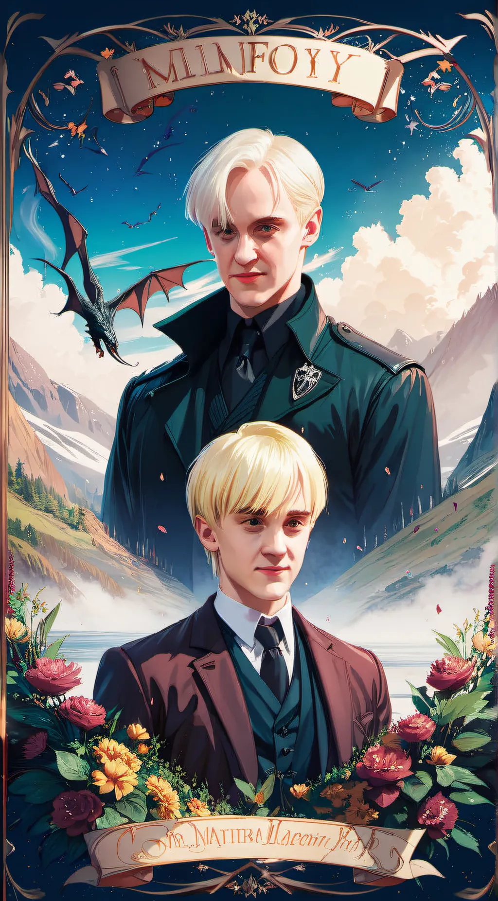 ai character: draco malfoy  background