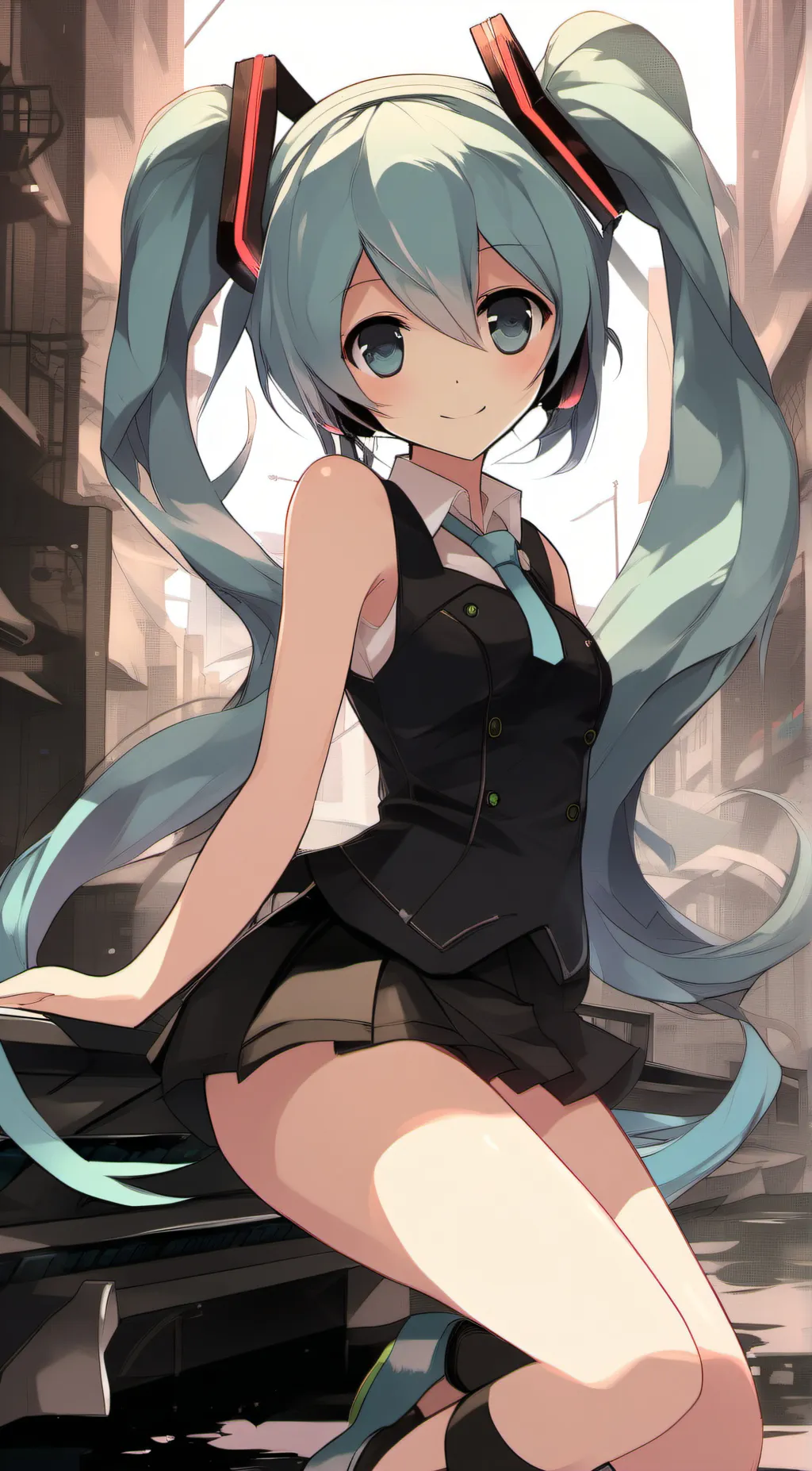 ai character: miku background