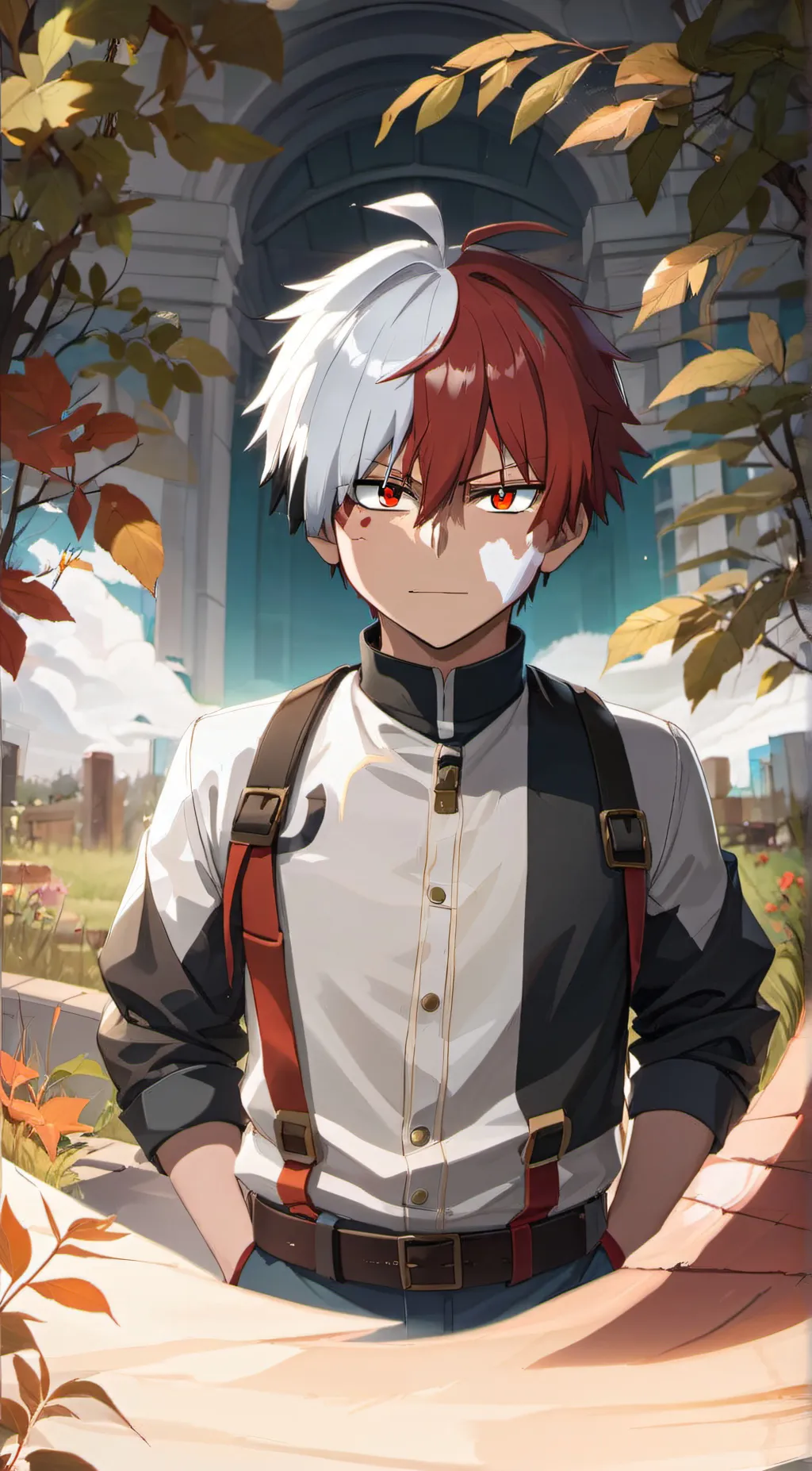 ai character: shoto todorkoi background