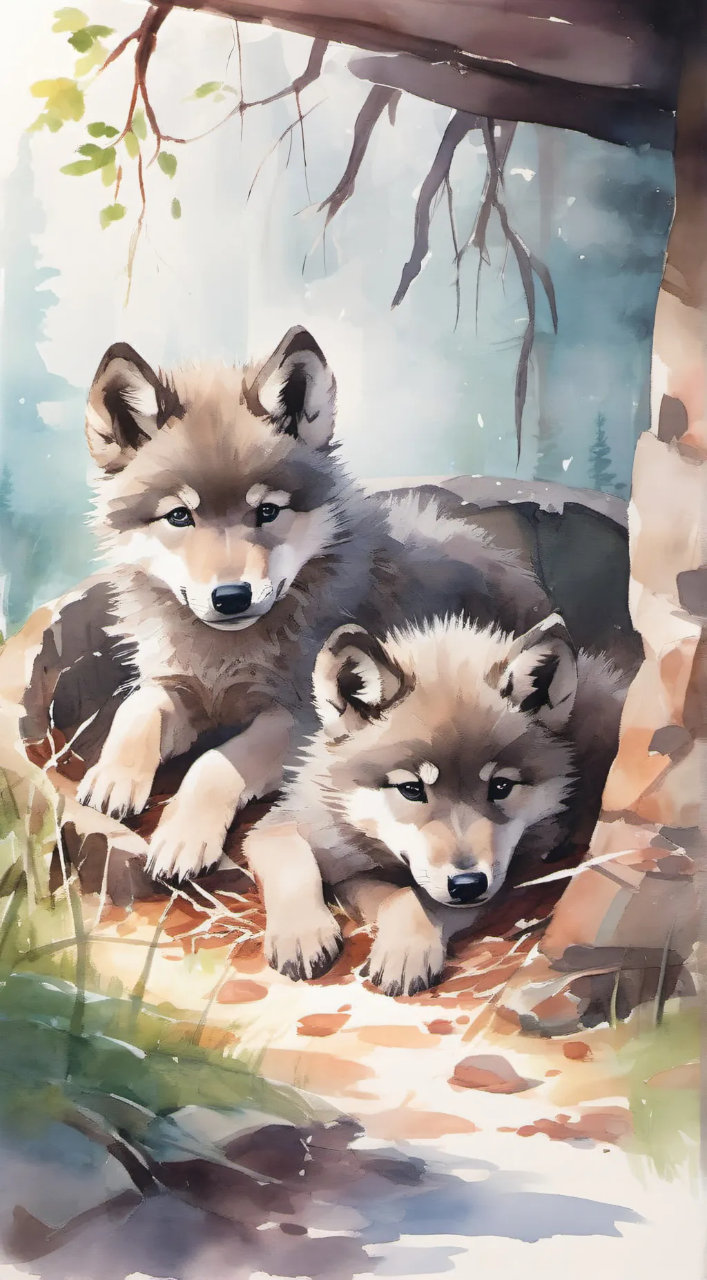 ai character: river & moon background