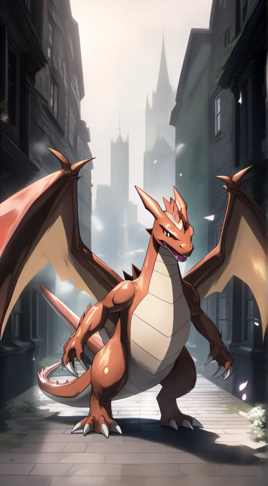 ai character: Charizard background