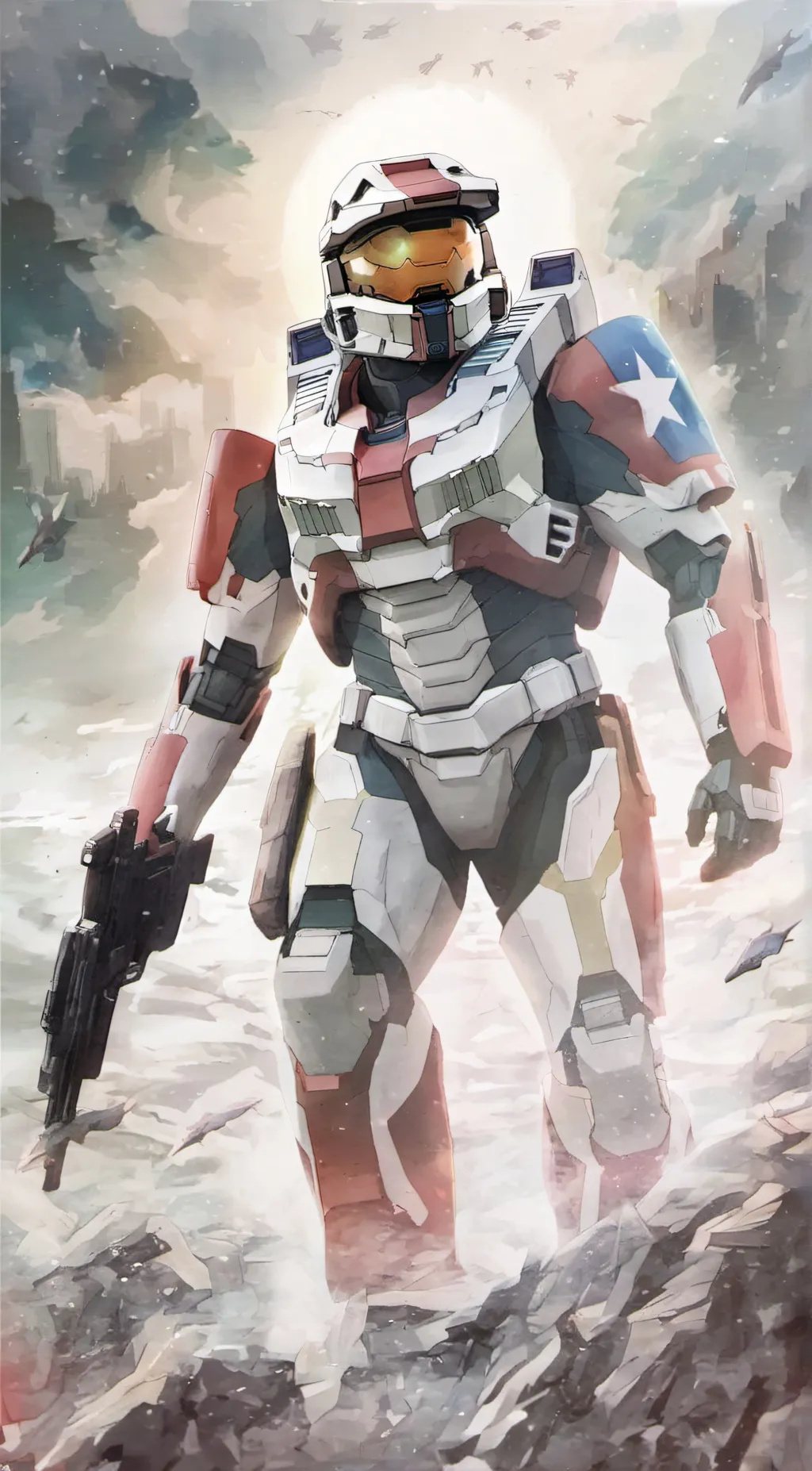 ai character: MERICA background