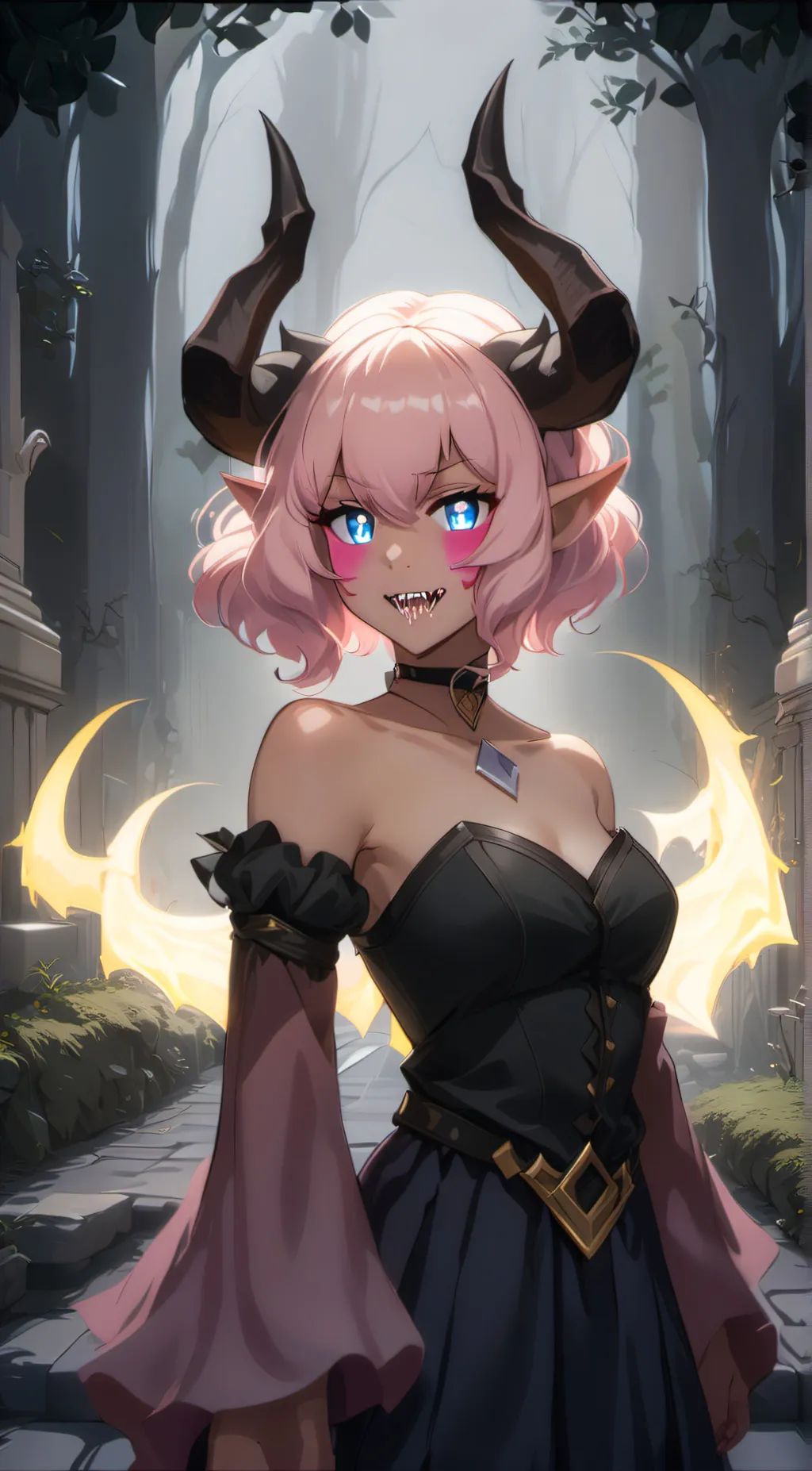 ai character: Cerise background