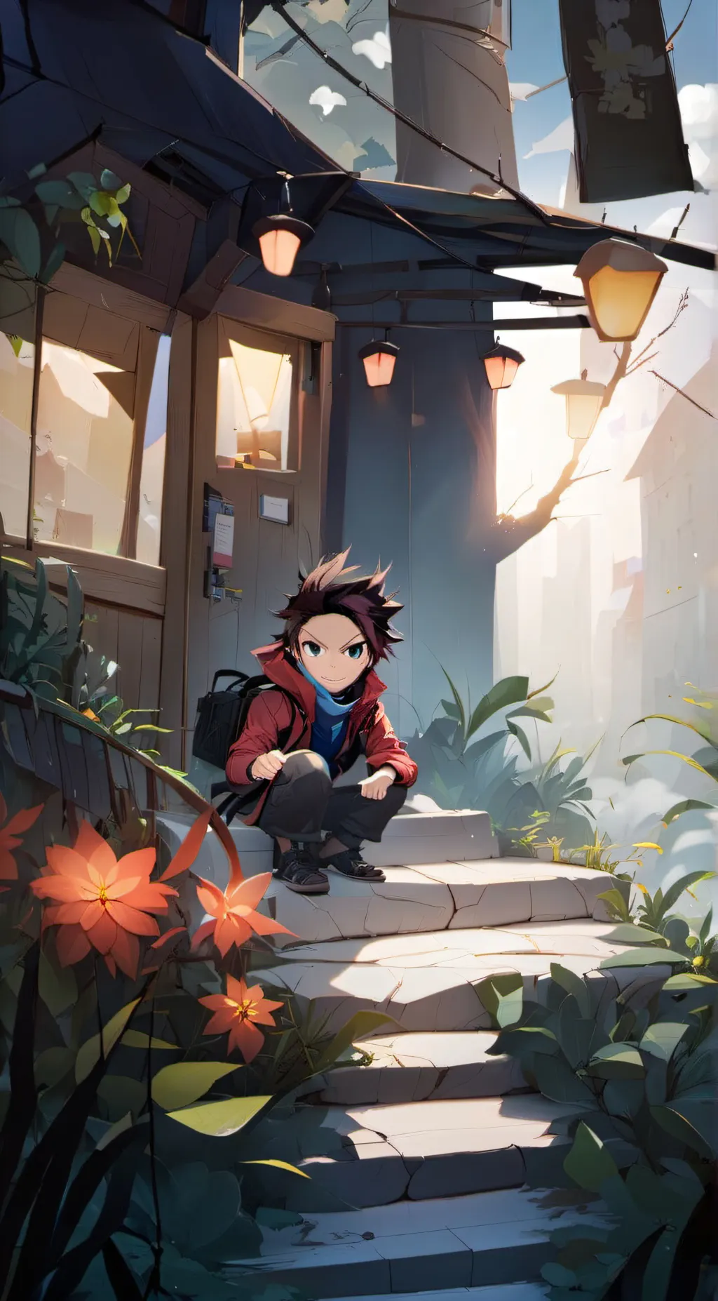 ai character: Kny+ danganronpa background