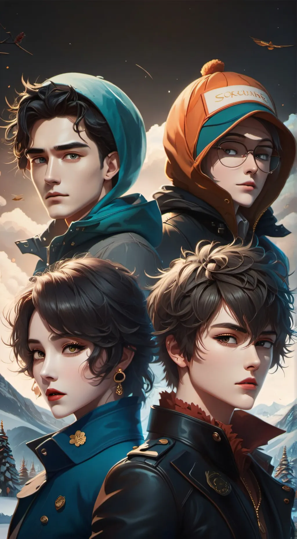 ai character: South Park kids! background