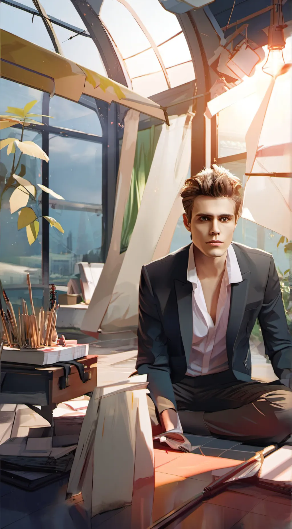 ai character: Steffan  background