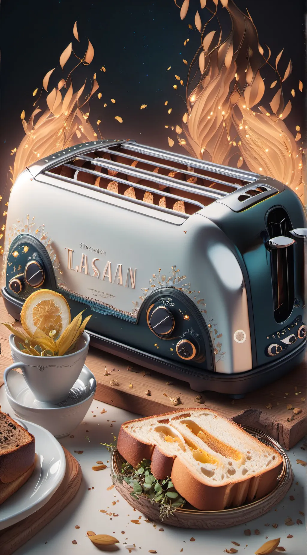 ai character: toaster background