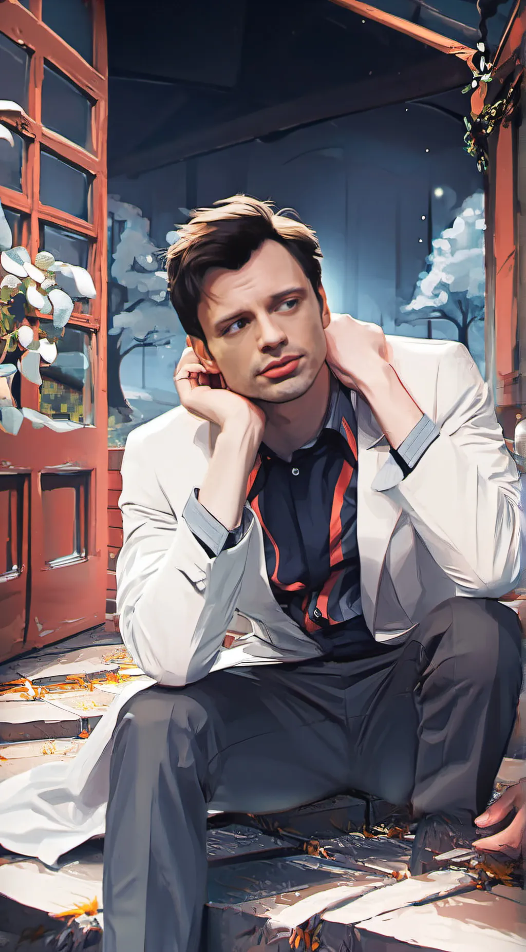 ai character: Bucky Barnes background