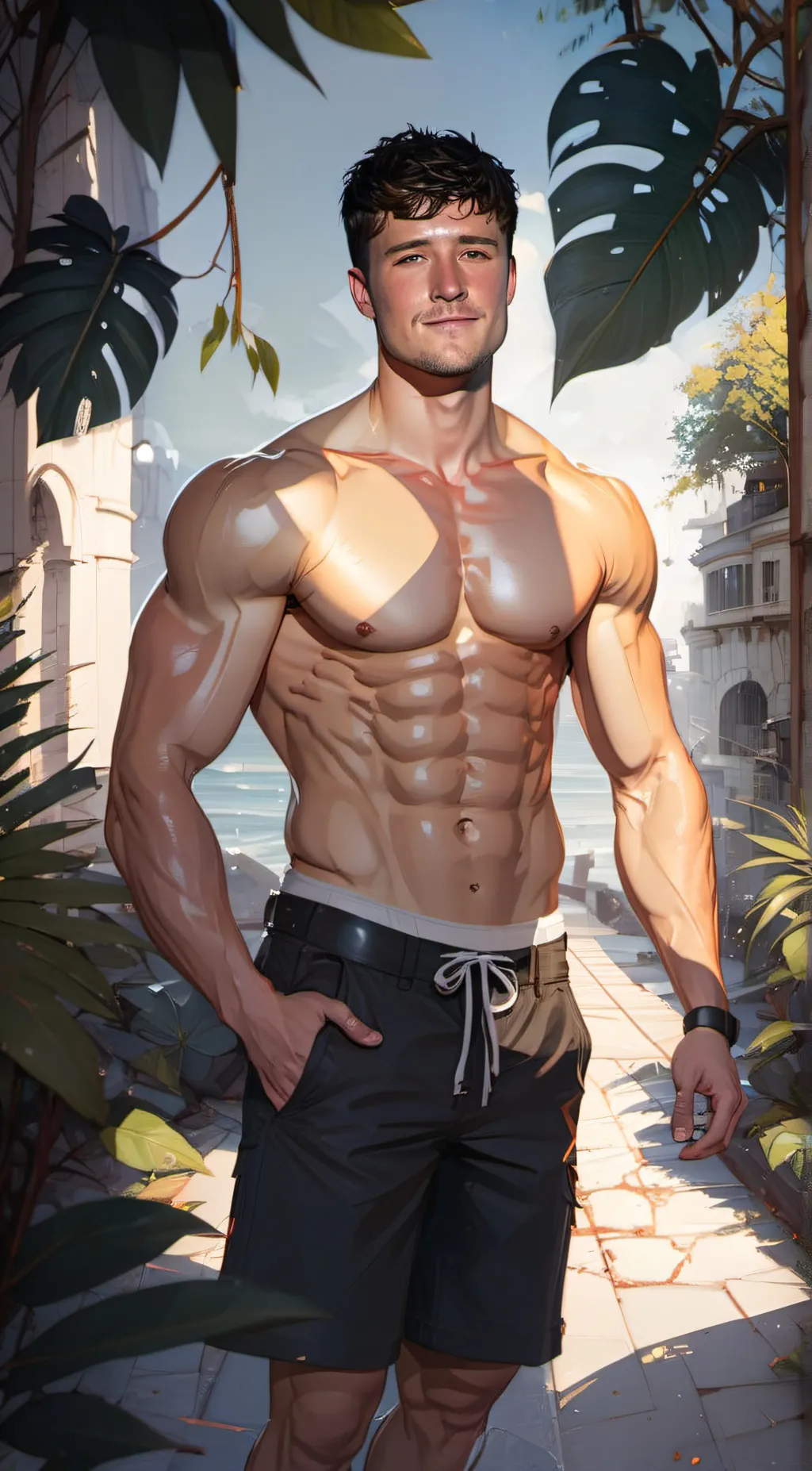 ai character: Josh Hutcherson  background