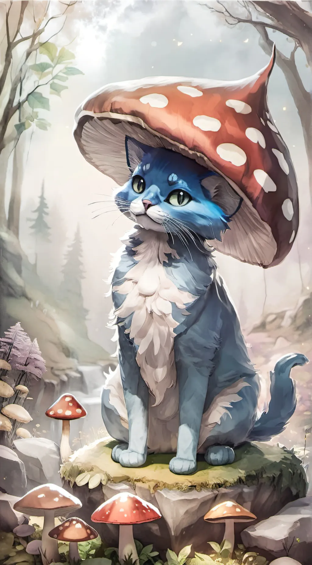 ai character: smurf cat background