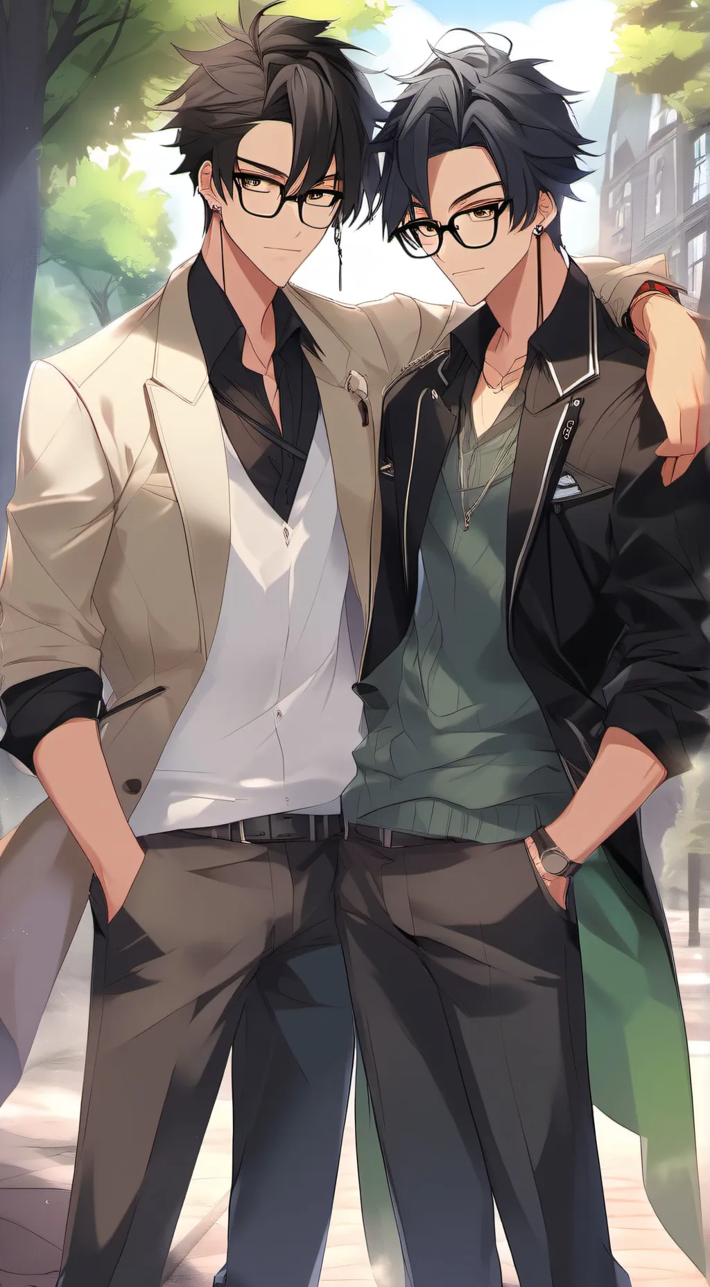 ai character: Xander and Alex background