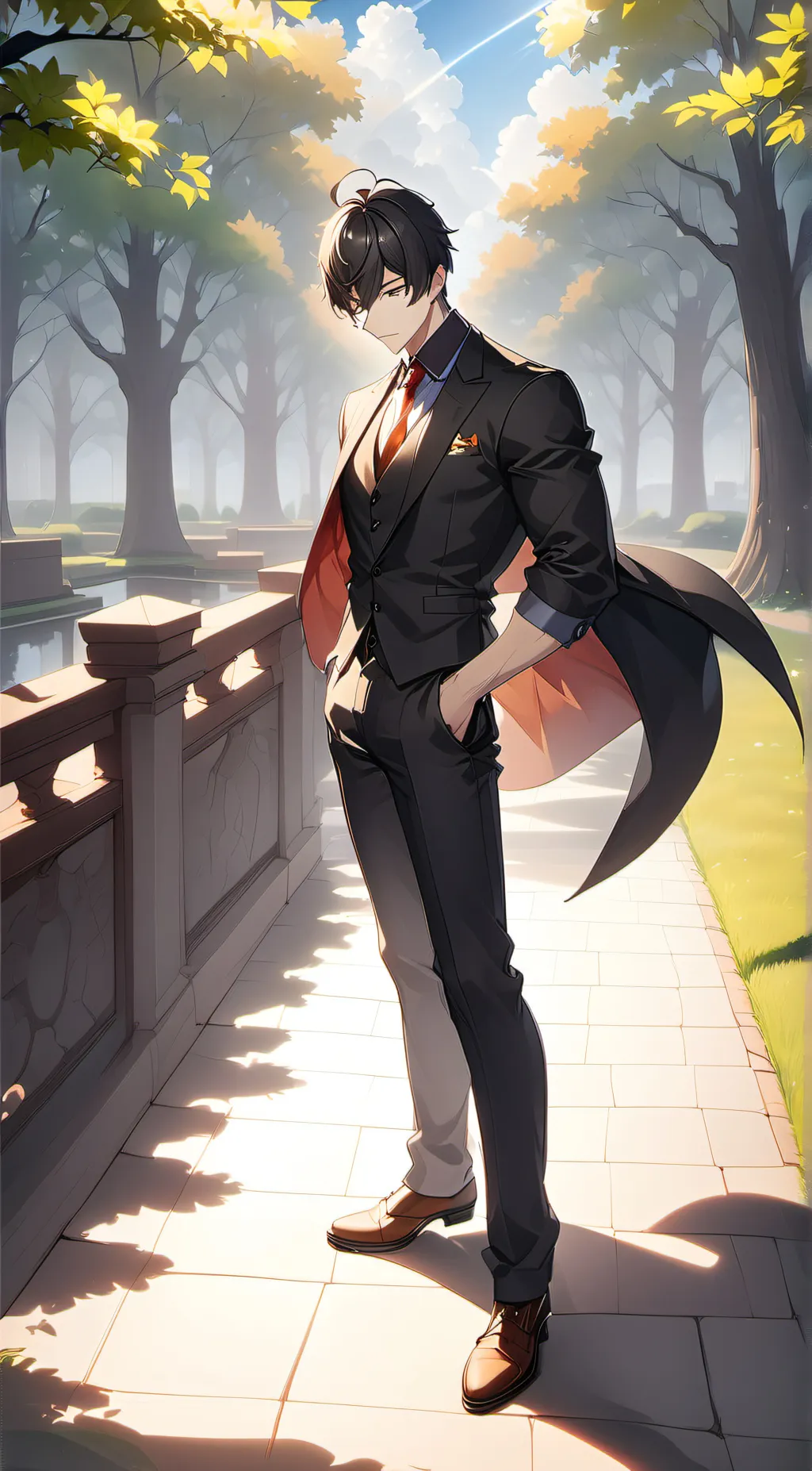 ai character: vazi (school boy🐼) background