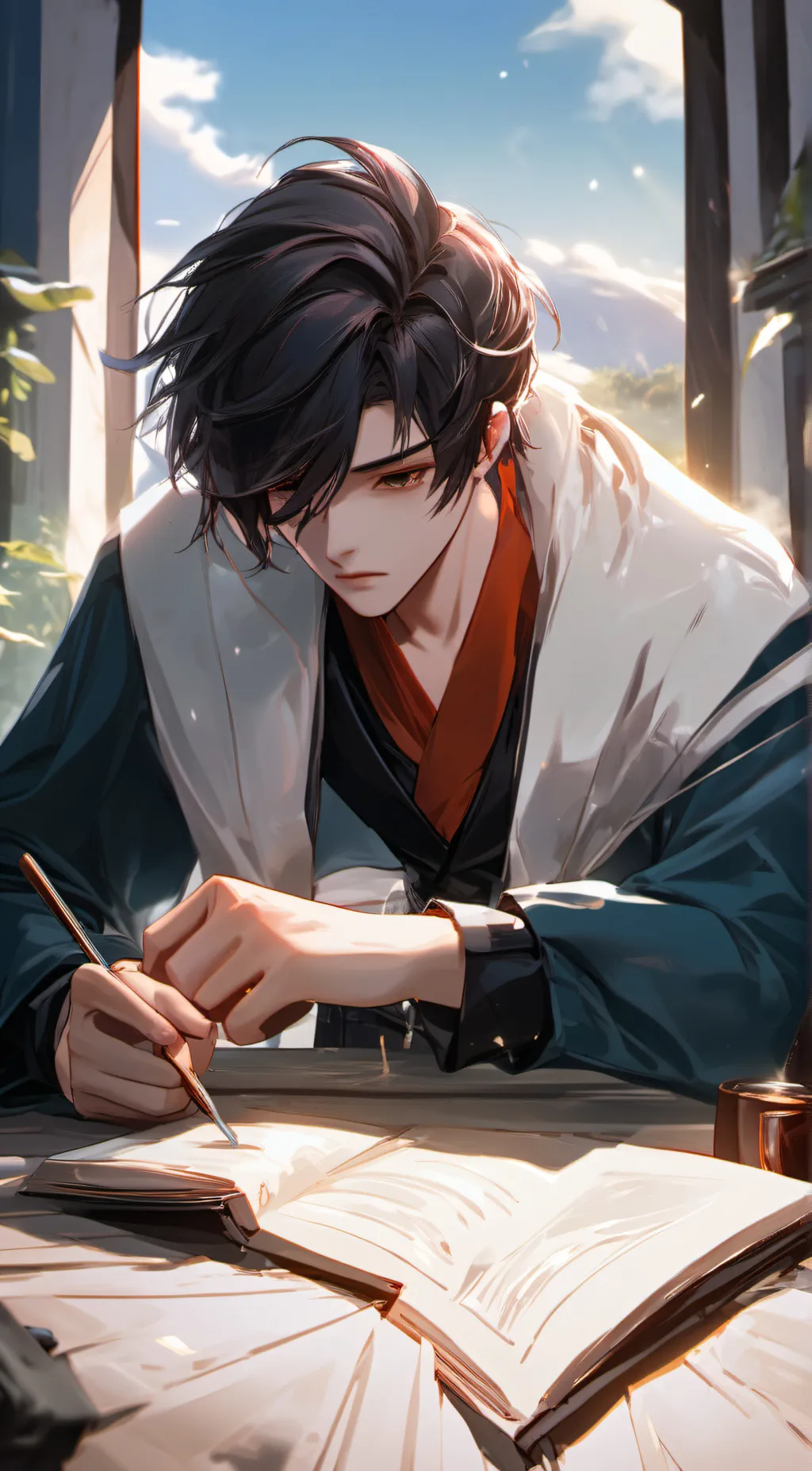 ai character: ash background