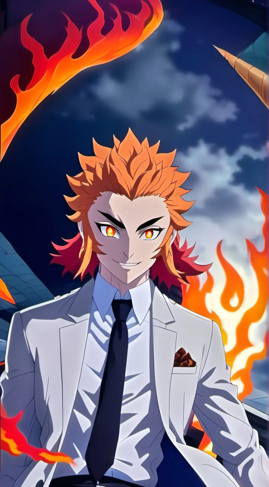 ai character: Kyōjurō Rengoku background