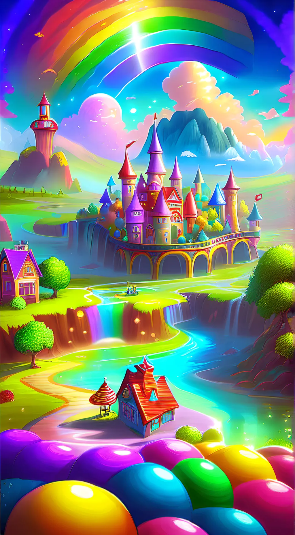 ai character: the rainbow girls background