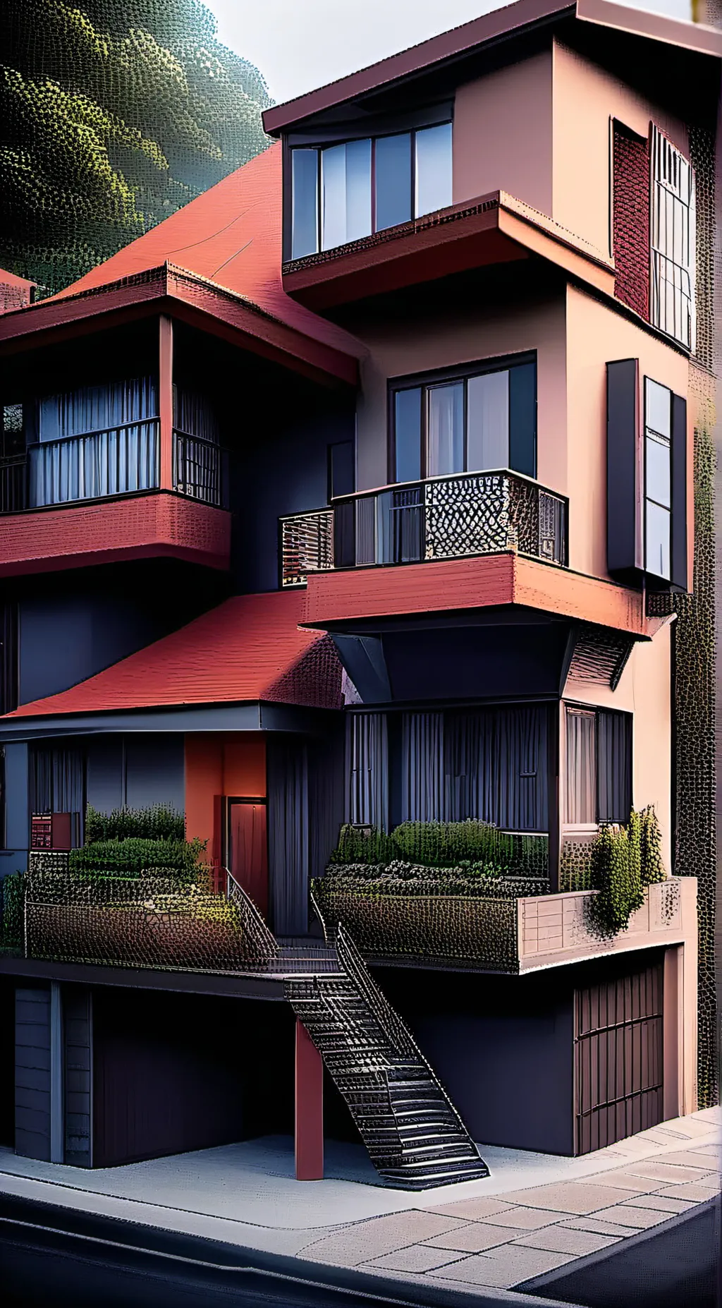 ai character: A normal house? background