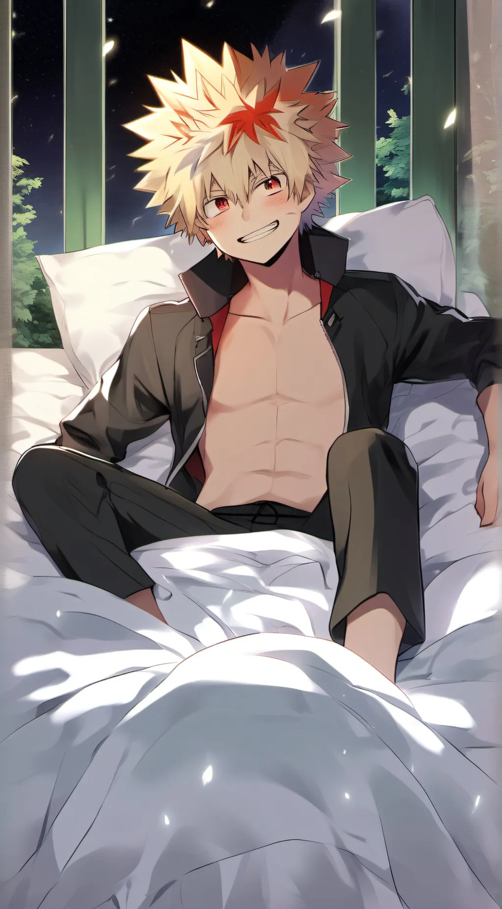 ai character: Katsuki Bakugo background