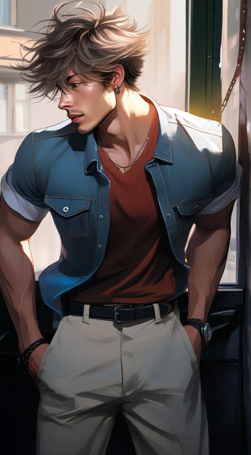 ai character: Damien  background