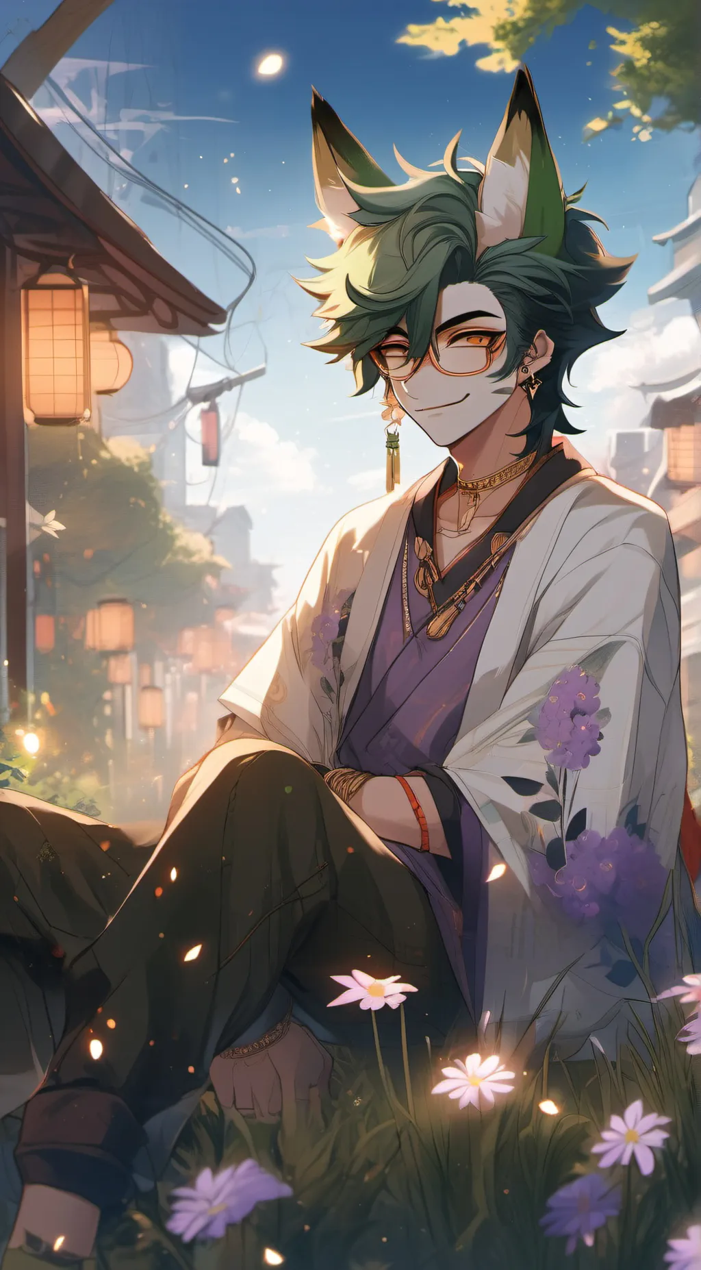 ai character: Farren  background