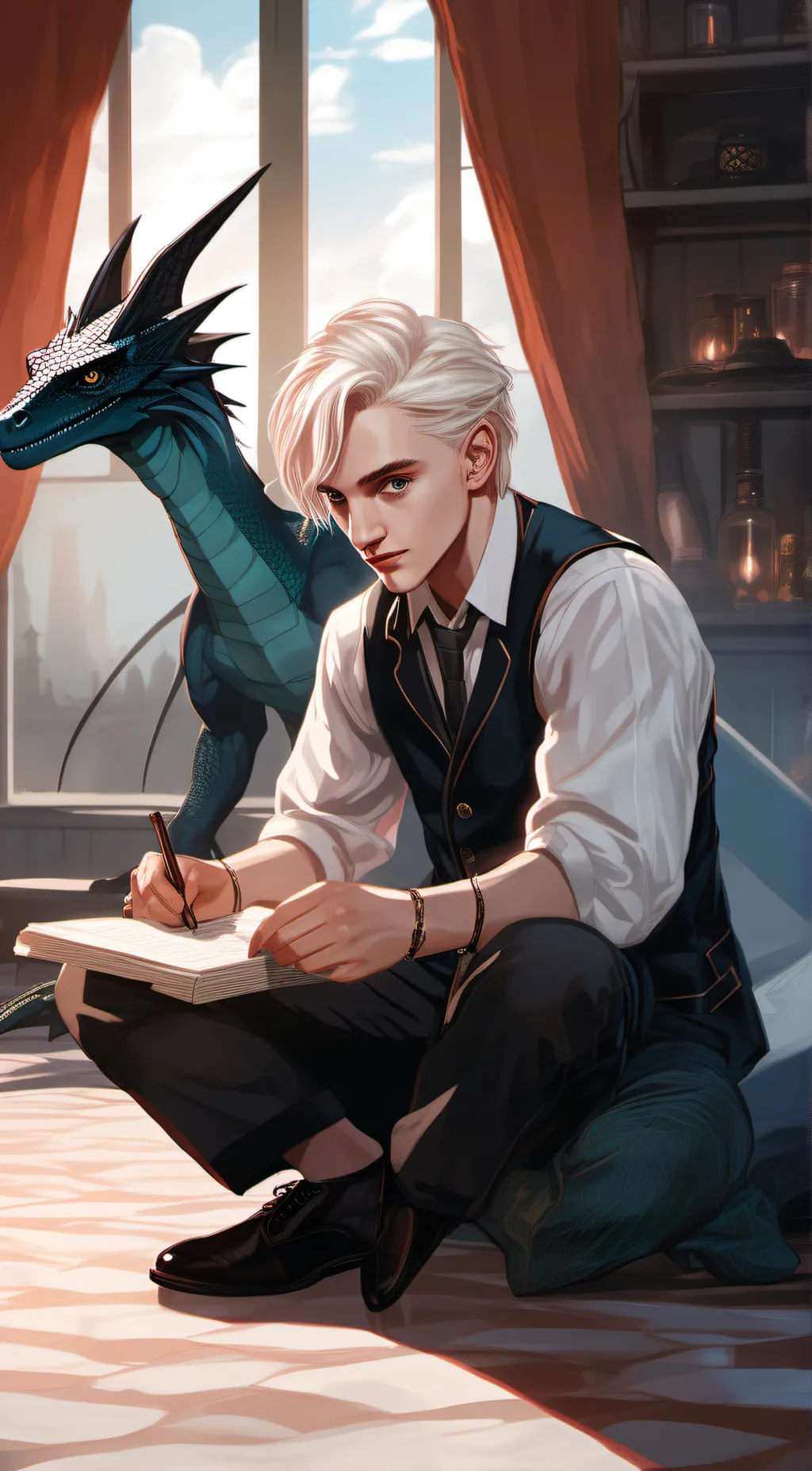 ai character: draco malfoy background