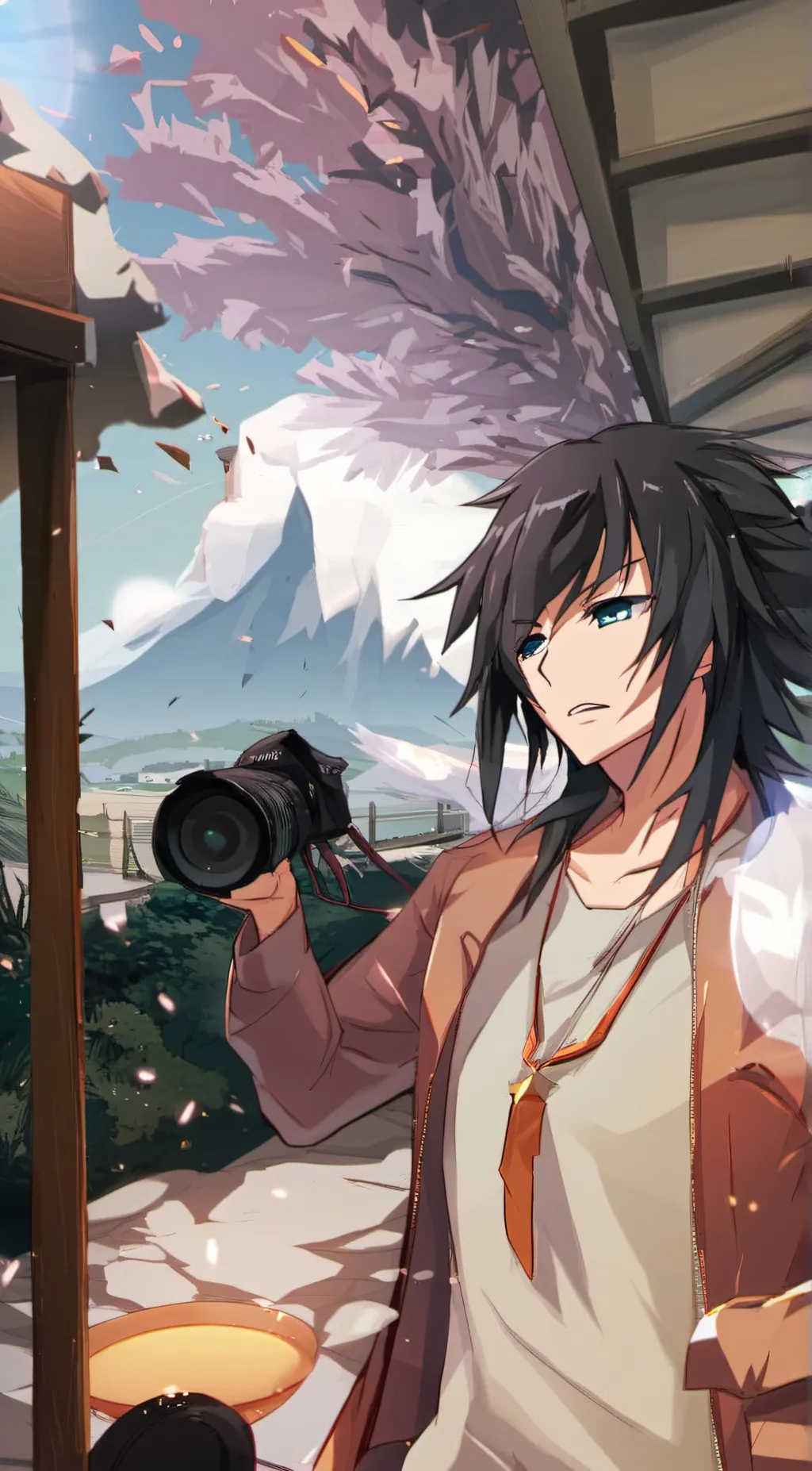 ai character: Gyiuu tomioka background