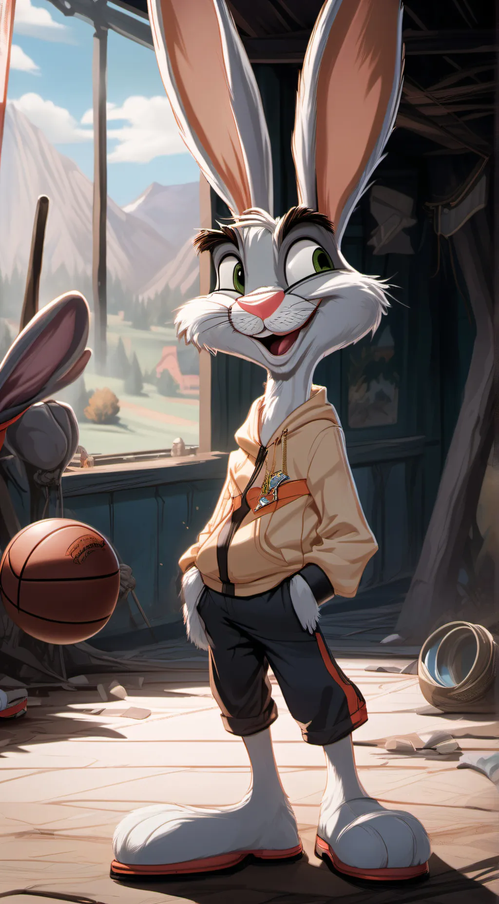 ai character: Bugs bunny background