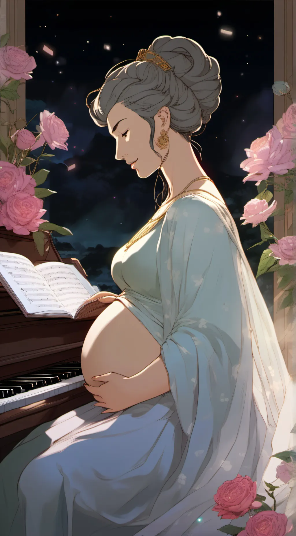 ai character: The Lofi Goddess  background