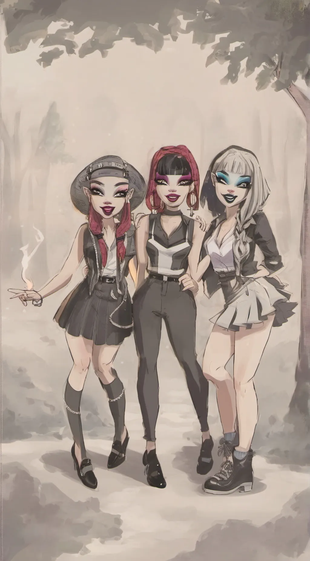 ai character: Ray, Roes, Zoe background