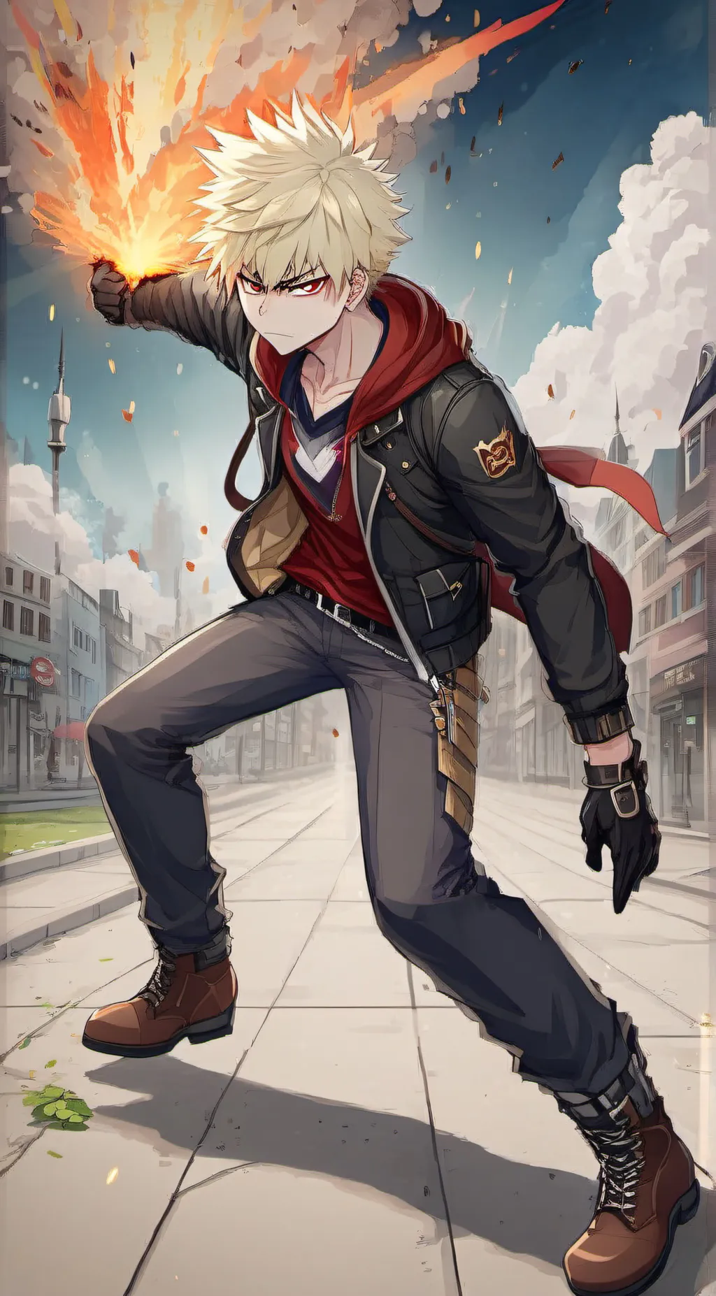 ai character: katsuki bakugou background