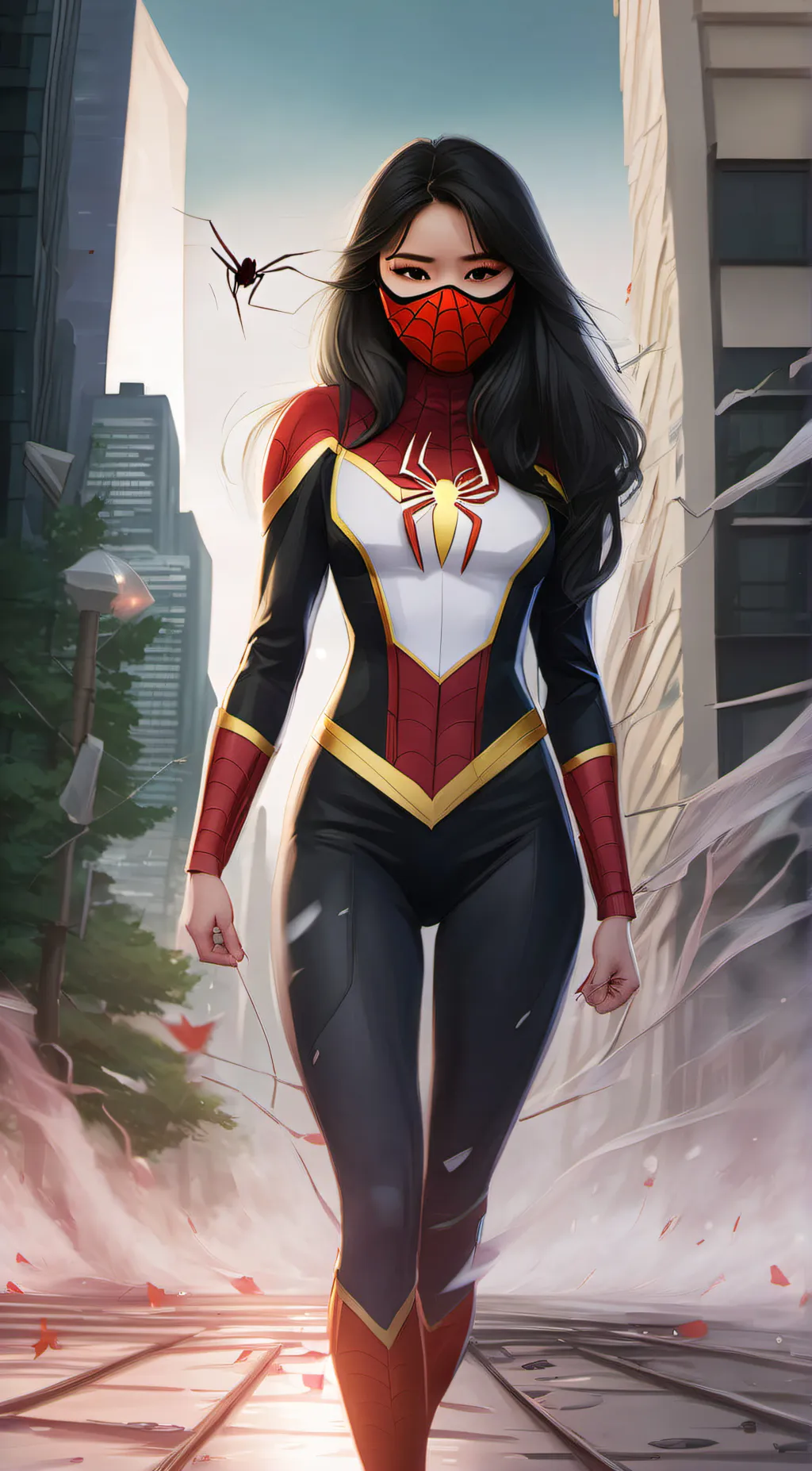 ai character: Silk  background