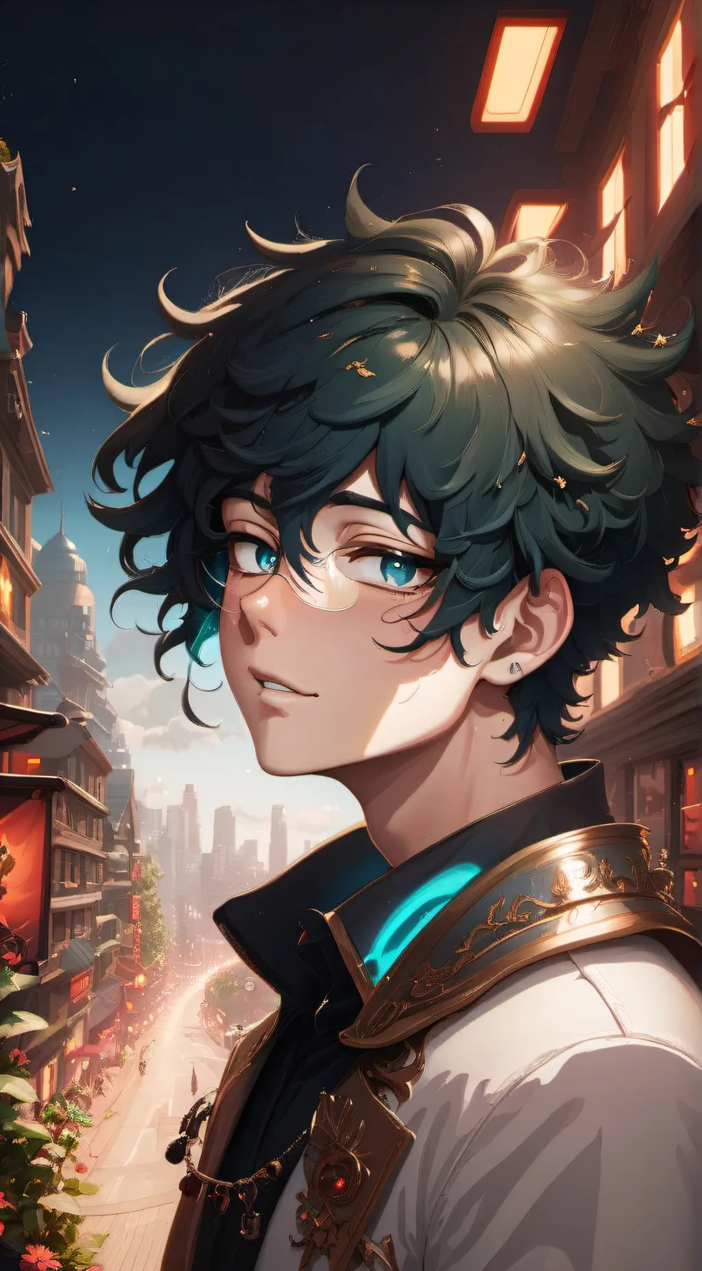 ai character: izuku midoriya  background