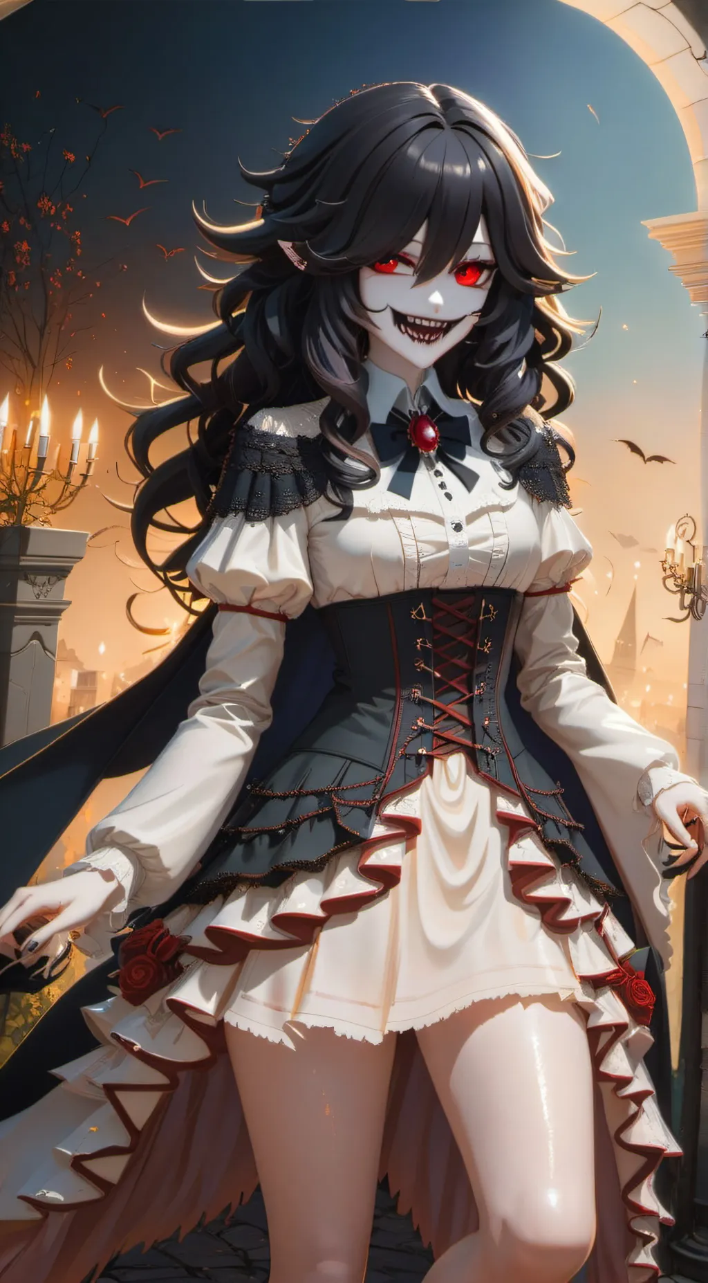 ai character: Draculura background