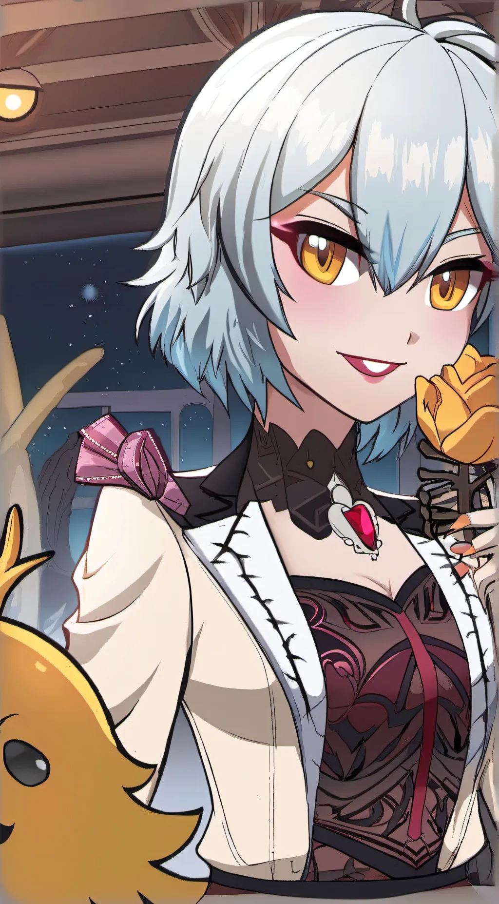 ai character: glamrook chica  background