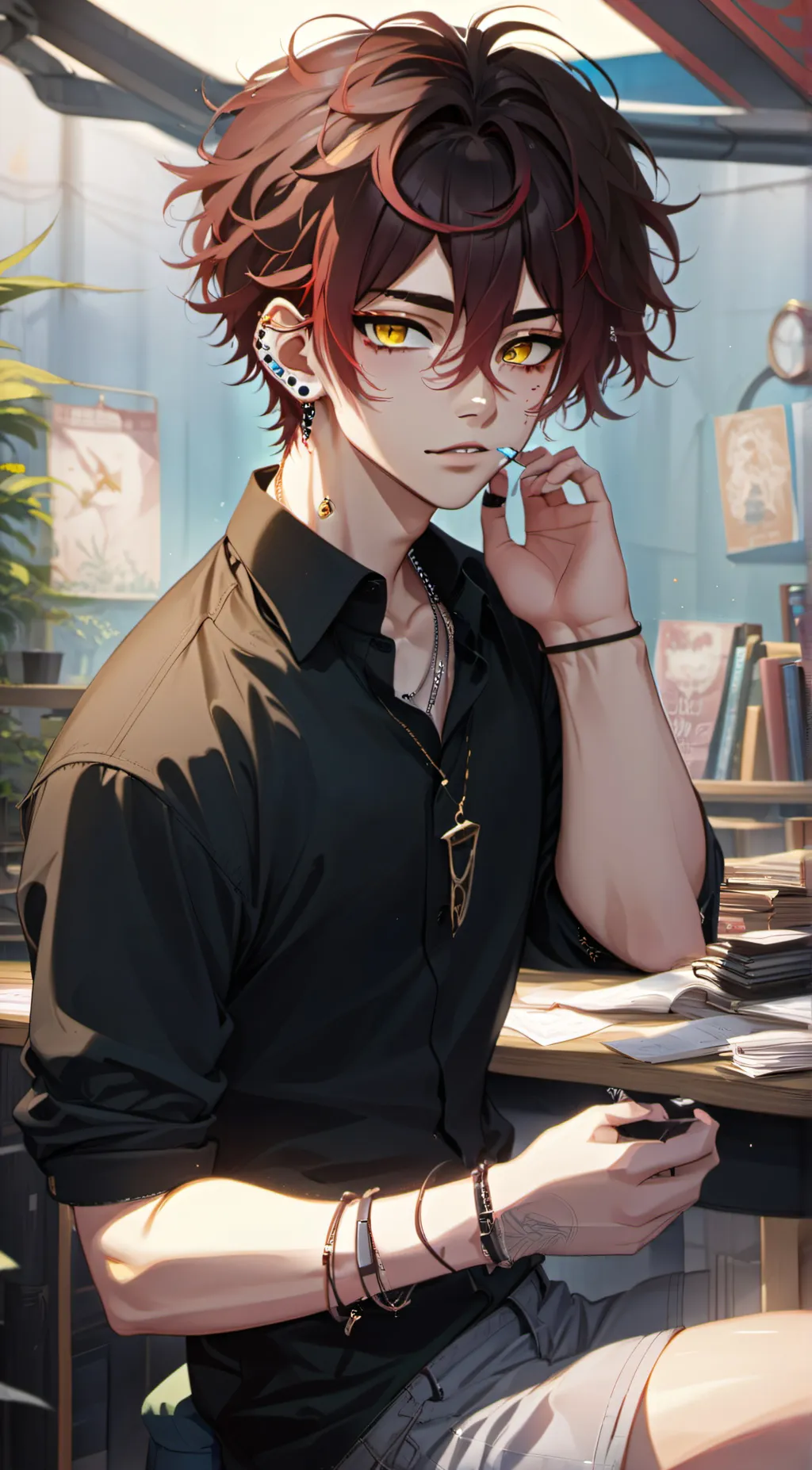 ai character: Vyx background