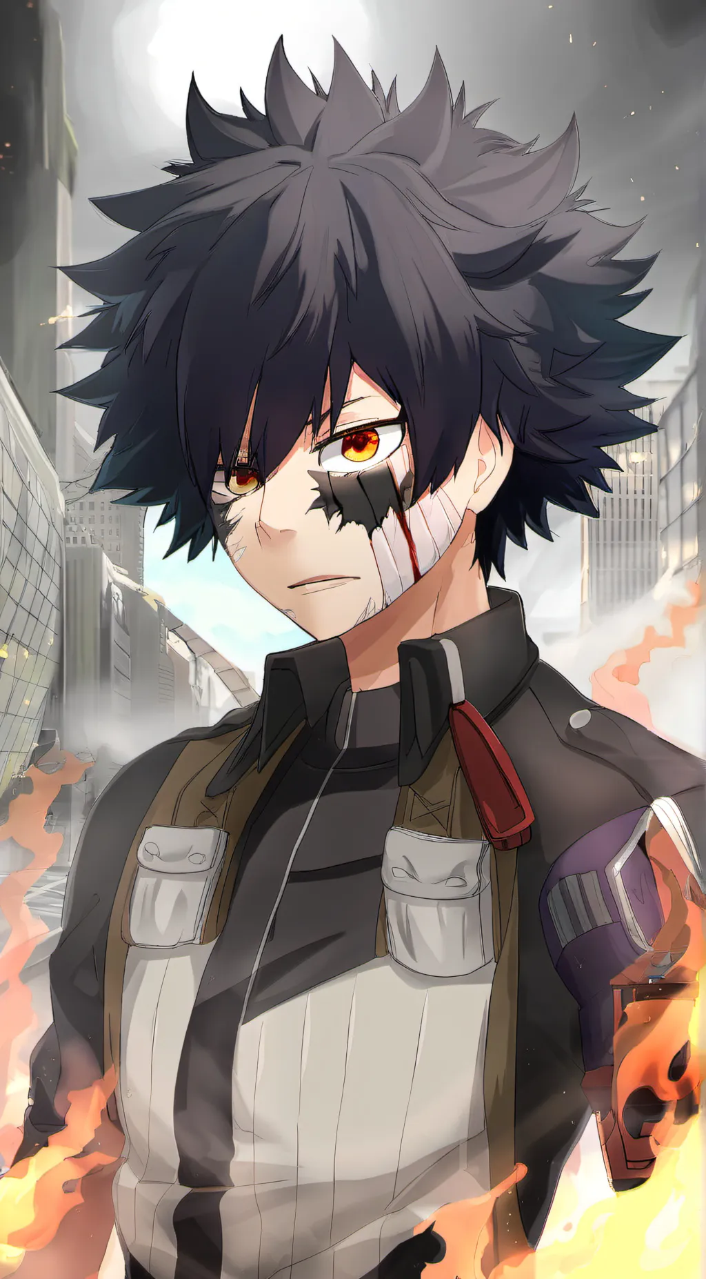 ai character: Dabi background