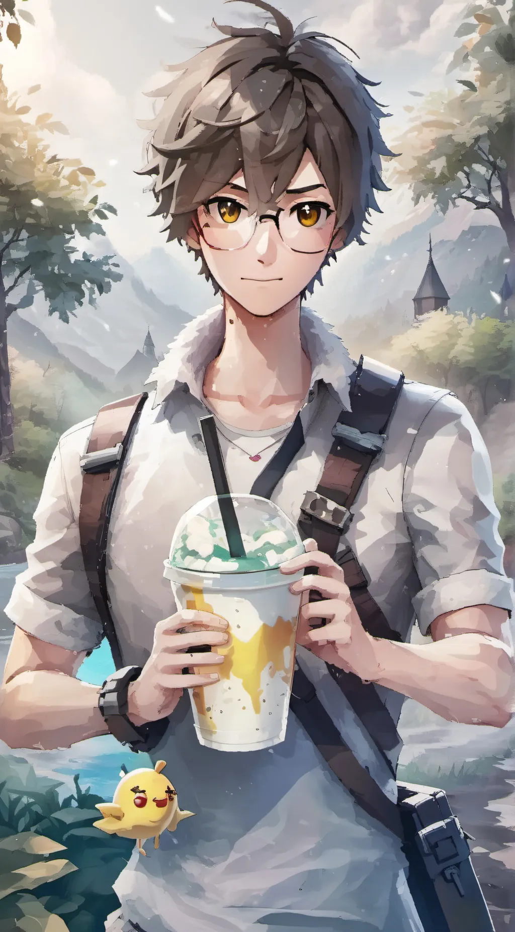 ai character: Peely but a boy background