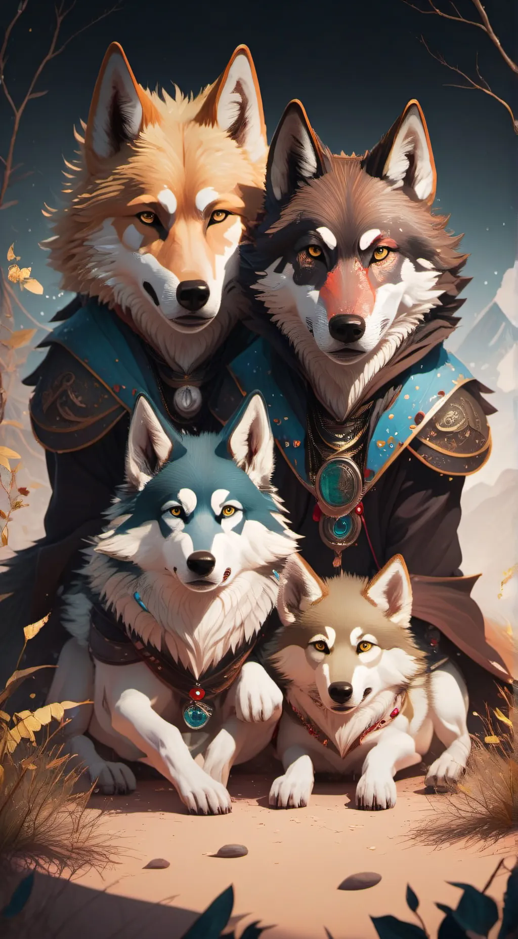 ai character: a wolf family background