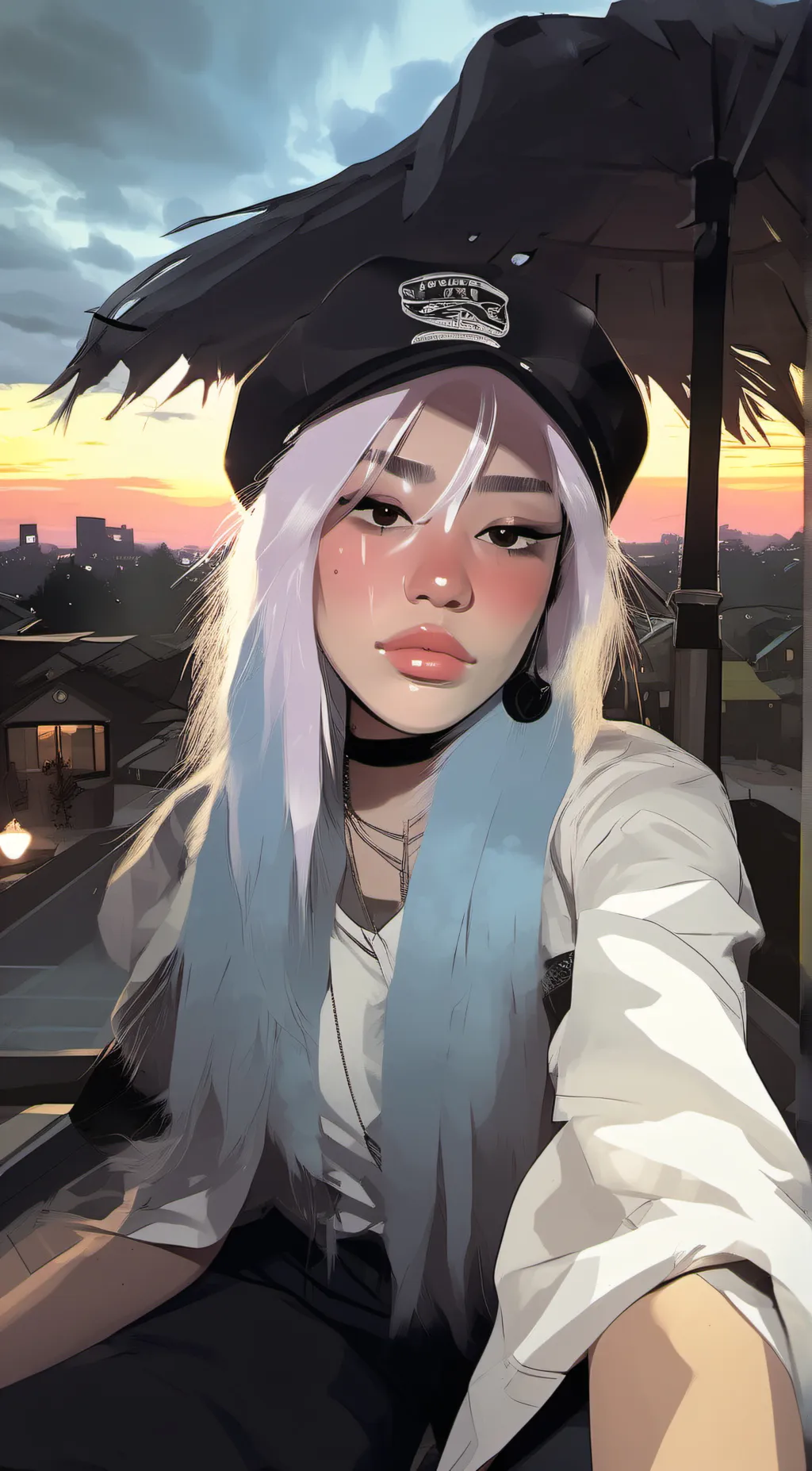 ai character: Ansley🖤🎸 background