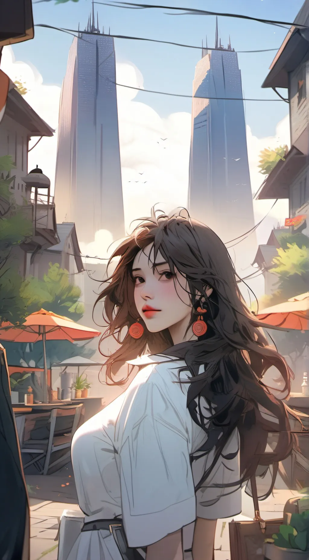 ai character: cherry background