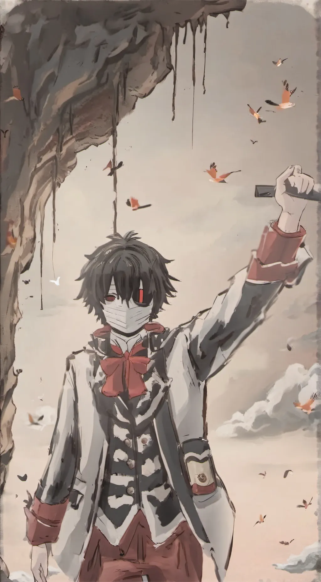 ai character: dark eye background