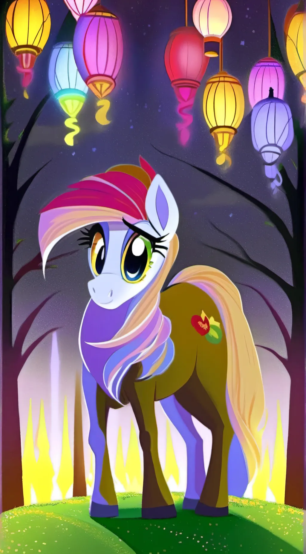 ai character: apple pie  background