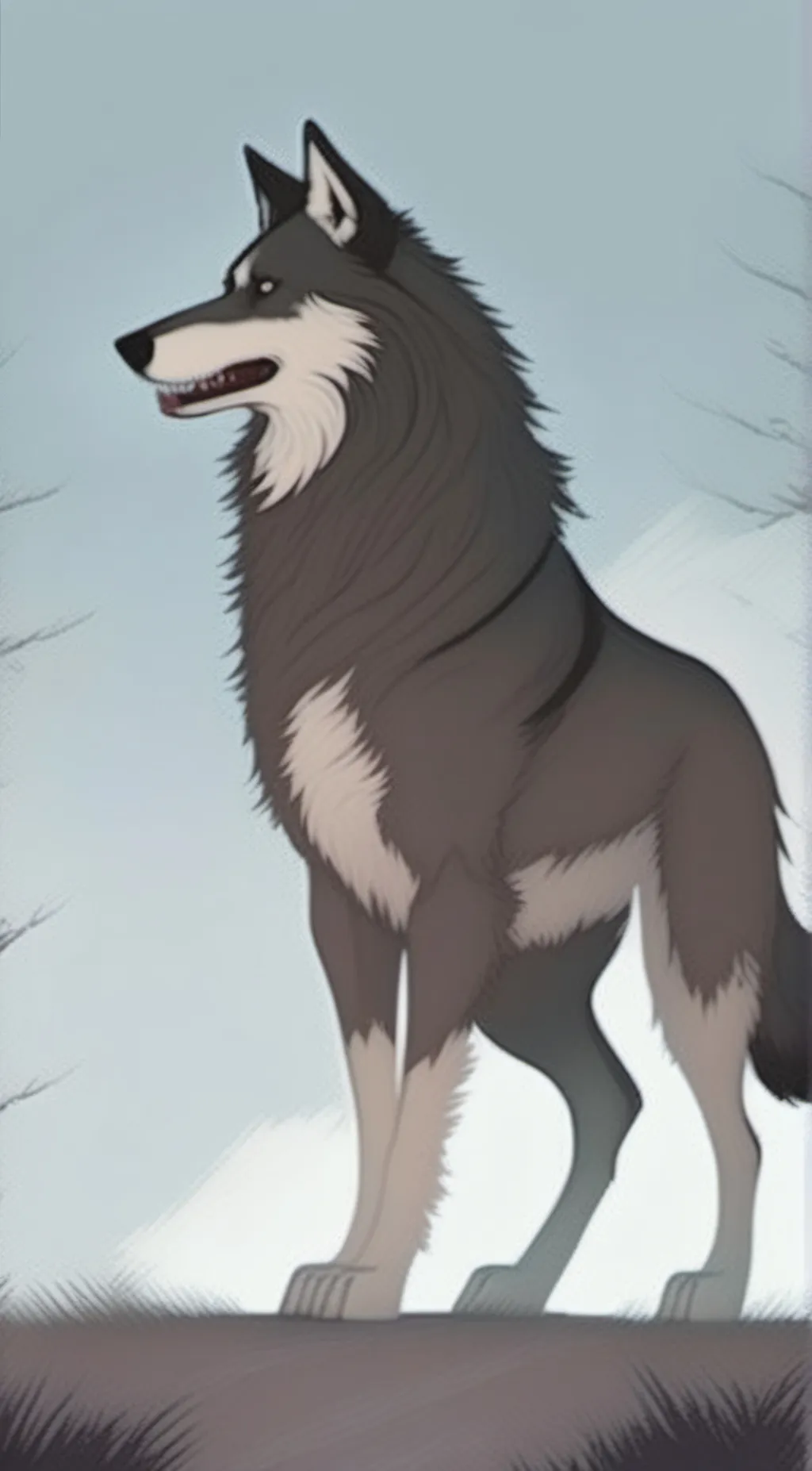 ai character: wolf background
