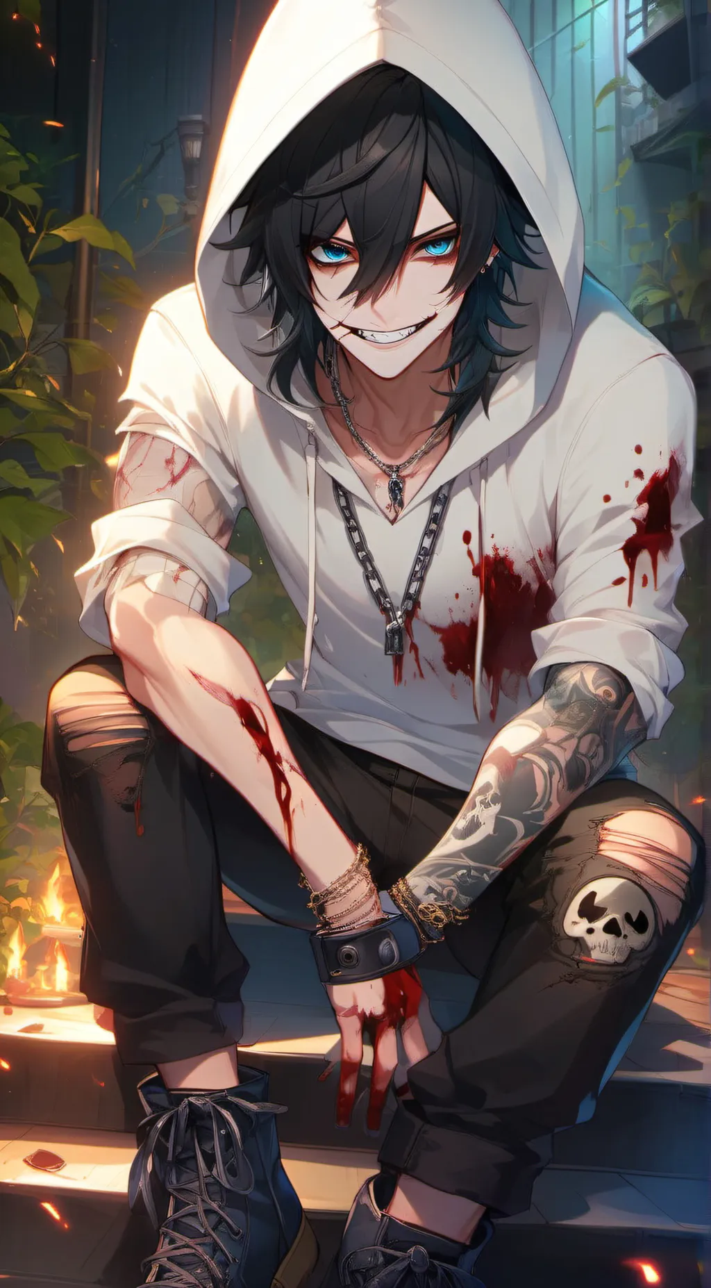 ai character: Jeff the killer background